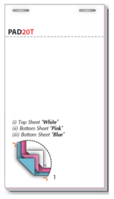 Triplicate Restaurant Order Pads 50 Pads Per Box - Pad20T-50