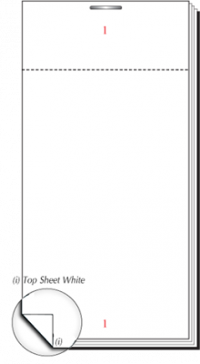 Single Ply Restaurant Pad Boxed 50 Numbered 1-100 in red 50 Pads Per Box - PAD12-50