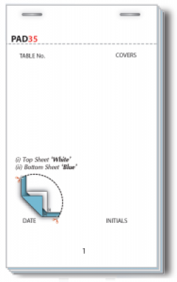 Duplicate NCR Restaurant Pad 20 Pads Per Box - Pad35-20